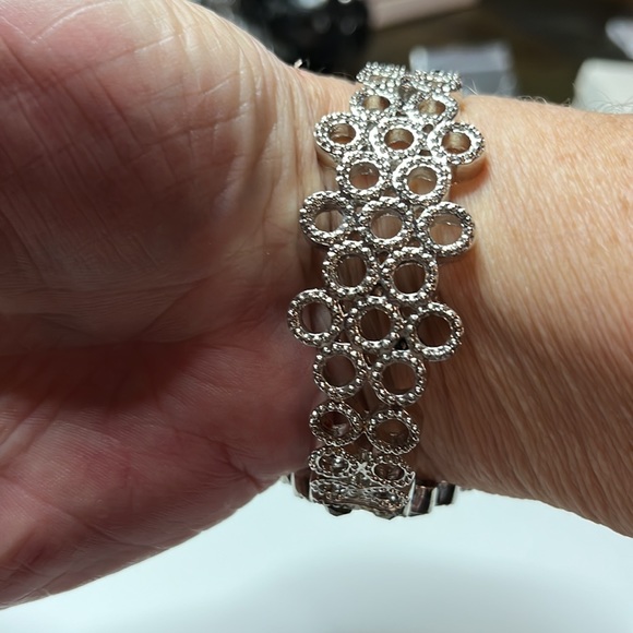 Park Lane silver and black crystal cuff bracelet - Picture 4 of 5
